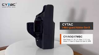 CYTAC IWB Holsters For Concealed Carry Fit Glock 1722 31Gen1234 Glock 22 Gen 5 [upl. by Lleinnad840]