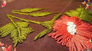 Embroidery Flowers Design  Hand Embroidery Flowers Design mmhandiworks embroideryflowers video [upl. by Merrick]