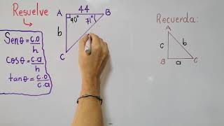 📐 LEY DE COSENOS 👉 Resolución de Triángulos Oblicuángulos Dos lados y un ángulo [upl. by Livi]