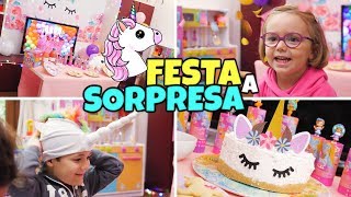 FESTA UNICORNO 🦄 A SORPRESA con le Party PopTeenies [upl. by Nolyarb24]