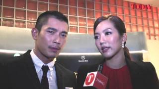 Star Awards 2013 Show I Rui En and Elvin Ng talk about being a couple [upl. by Linell982]