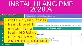 CARA INSTAL ULANG PMP 2020 A MENGGUNAKAN PREFIL  SARAN BACKUP DULU [upl. by Tnomyar76]