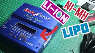 Full Tutorial Battery Charging of NIMH Lion LIPO Using IMAX B6AC Charger [upl. by Damahom]