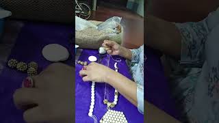 DITfresh water pearls and 925 silver pendant necklaces stringing [upl. by Ecaidnac]