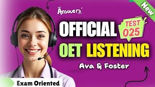 OET LISTENING TEST 26092024 oet oetexam oetnursing oetlisteningtest [upl. by Kellene164]