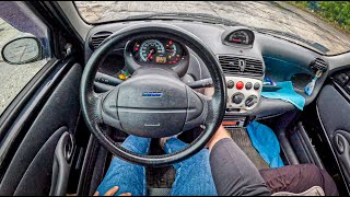 2005 Fiat Seicento Sporting 11 54 hp  POV Test Drive 2201 Joe Black [upl. by Rusert]