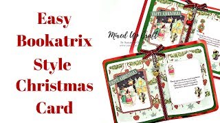 Bookatrix Style Card  EASY  No Embossing Board Needed  Christmas Workshop 2018 [upl. by Eiramanad465]