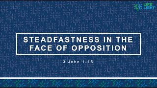 Steadfastness in the Face of Opposition  Sermon by Bro John Reddy  3 John  November 3 2024 [upl. by Alikam77]