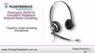 Plantronics HW301N EncorePro Wideband Binaural Noise Cancelling Video Overview [upl. by Khoury188]