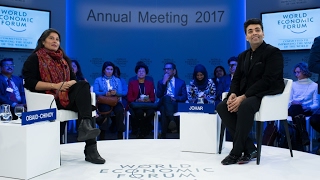 Davos 2017  A Conversation with Karan Johar and Sharmeen Obaid Chinoy [upl. by Trainor]