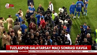 Tuzlaspor  Galatasaray Maçı Sonrası Saha Karıştı  A Haber  A Haber [upl. by Elroy]