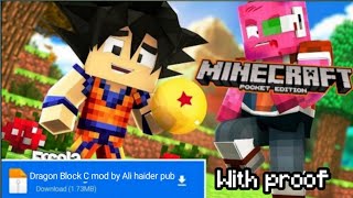 How to download dragon block c mod in minecraft pe [upl. by Ycam]