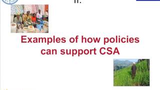 How can agricultural policies best support climatesmart agriculture part I – Leslie Lipper FAO [upl. by Anele]