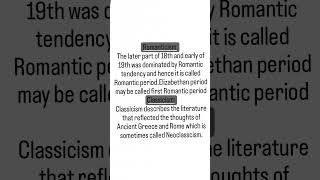 Romanticism and ClassicismNotesBSEnglish [upl. by Waring997]