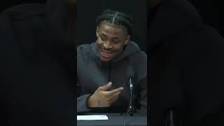 Ja Morant reveals what Desmond Bane said before his game winner 🤣 shorts [upl. by Whitnell]