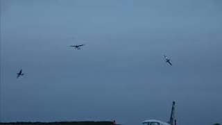 Hawker Hurricane Mk Spitfire MkI N3200Westland Lysander MkI Duxford Flying Evening 2024 [upl. by Enelrak490]