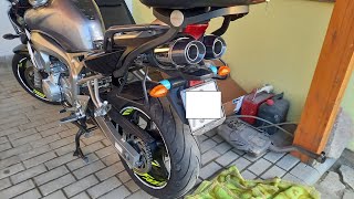 Yamaha FZ6 Exhaust Beowulf [upl. by Dnalsor]