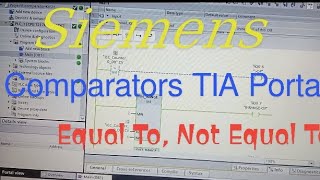 Comparators TIA Portal  Equal Not Equal Greater Less Than InRange OutRange OK NotOk Siemens [upl. by Phillipp448]