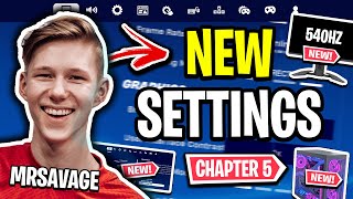 MrSavage Reveals NEW Settings Fortnite Chapter 5 UPDATED 2024 [upl. by Rehpotsirk735]