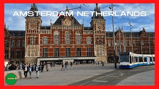 Amsterdam Central Station  A Major International Railway Hub in North Holland  Walking tour [upl. by Elirpa]