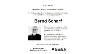 Nachruf Bernd Scharf [upl. by Eannej232]