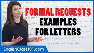 How to Make Formal Requests in English  English Letter Writing Examples [upl. by Einaoj]