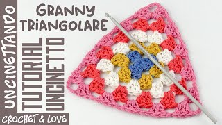 Tutorial Uncinetto  Come fare un Triangolo Granny [upl. by Charron601]