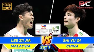 Lee Zii Jia vs Shi Yu Qi  Set 1  BWF Thomas Cup 2024  Malaysia vs China  SF [upl. by Lightman]