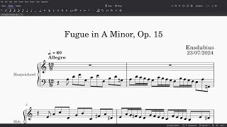 Fugue in A Minor Op 15 [upl. by Artnoed]