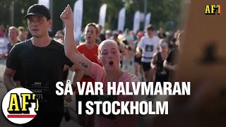 Värmebölja under Stockholm halvmaraton – hör löparna [upl. by Lodie]