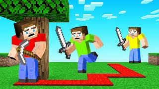 HUNTERS vs SPEEDRUNNER With TRACKING TRAILS Minecraft [upl. by Phip]