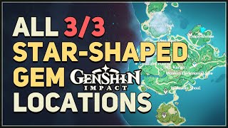 All 3 StarShaped Gem Locations Genshin Impact [upl. by Adur]