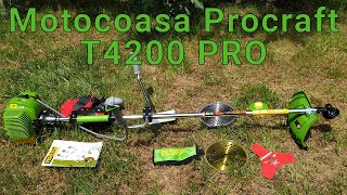 Motocoasa Procraft 4200 PRO  prezentare si montaj  model 2021 [upl. by Nehemiah43]