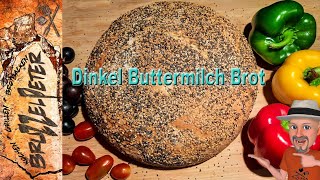 Dinkel Buttermilch Brot schnell und einfach saftiges Dinkelbrot ganz ohne Hefe und ohne Vorteig [upl. by Giza31]