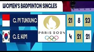 Match Result Gregoria Mariska Tunjung vs Kim Gae Eun Round 16 Olympic Paris 2024 [upl. by Otreblanauj242]