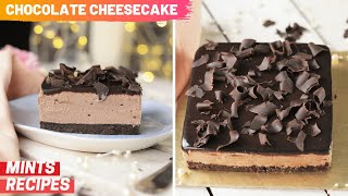 Light amp Creamy Eggless Chocolate Cheesecake Recipe [upl. by Jurgen]