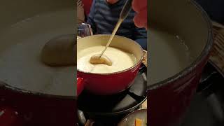 🥔🫕 Dipping potato in fondue [upl. by Ekrub]