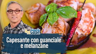 Capesante con guanciale e melanzane  Si fa così  Chef BRUNO BARBIERI [upl. by Gerc]