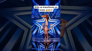 Niño se transforma en vivo 😨😱‼️ americasgottalent gottalent talento audiciones longervideos [upl. by Solim71]