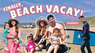 Finally beach vacay Birchmore Famventures in Cornwall Part 1  Bangs GarciaBirchmore [upl. by Yllehs]