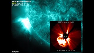 Large Solar Eruption 912024  SolarHamcom [upl. by Manda446]