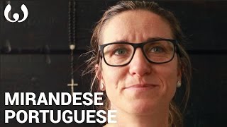 Celena speaking Mirandese and Portuguese  Romance languages  Wikitongues [upl. by Aiselad238]