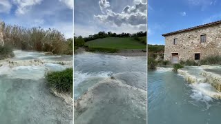 Saturnia Hot Springs Natural Baths of Tuscany [upl. by Annaeerb]