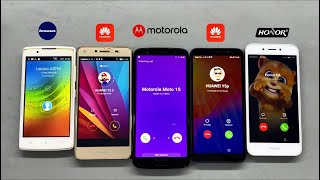 Motorola Moto 1S  Huawei Y5 2 Y5p  Honor 6A  Lenovo A2010 Incoming call [upl. by Whitson861]