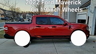 2022 Ford Maverick on 19quot Wheels [upl. by Ahtnamys44]