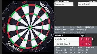 170 Double Out  VF vs HansaFan92 [upl. by Atteloc]