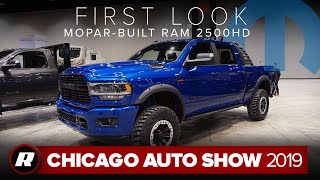 Mopar mods the 2019 Ram 2500 HD with offroading accessories  Chicago 2019 [upl. by Noyr]