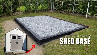 How to build a base for a shed without concrete  Easy to build gravel base for Suncast shed [upl. by Baras930]