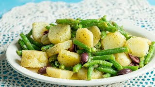 GreekStyle Green Bean amp Potato Salad Vegan Recipe for Lent [upl. by Hedelman]