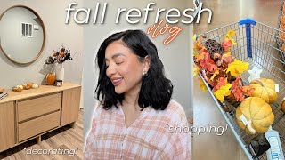 FALL REFRESH VLOG SHOPPING DECORATING BROOKLINEN HAUL [upl. by Lacim]